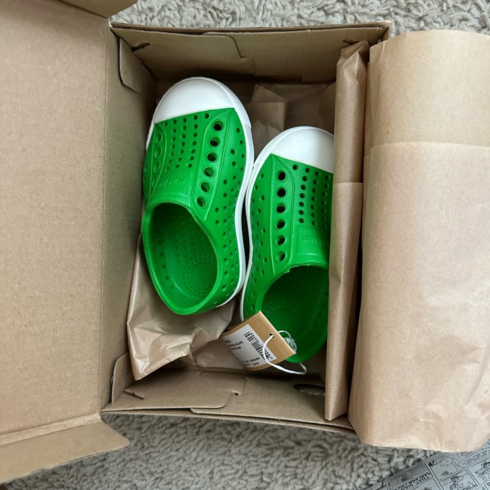 Kids Green Slip-On Shoes